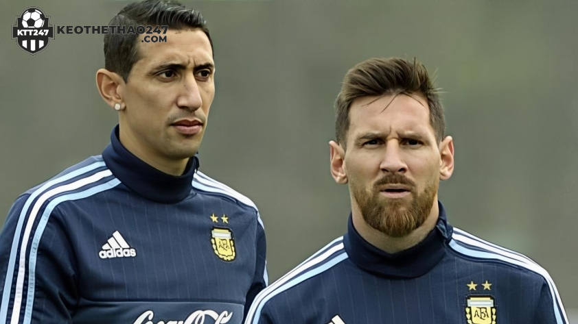 Messi mong muốn Di Maria trở lại thi đấu trong màu áo ĐT Argentina. Ảnh: Getty