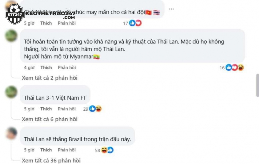 Nhiều CĐV Đông Nam Á tin Thái Lan sẽ tạo nên bất ngờ. Nhiều CĐV Đông Nam Á tin Thái Lan sẽ tạo nên bất ngờ.
