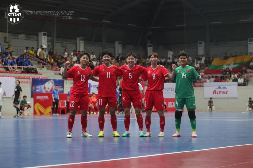 ĐT futsal nữ Việt Nam thắng đậm 5-1 Myanmar ở trận ra quân