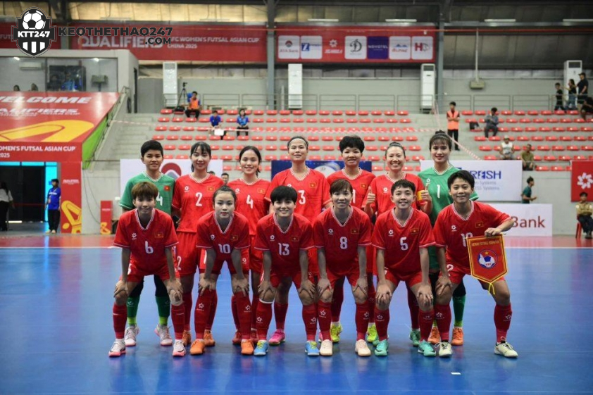 ĐT futsal nữ Việt Nam giành vé vào VCK với ngôi nhất bảng D (Ảnh: VFF)