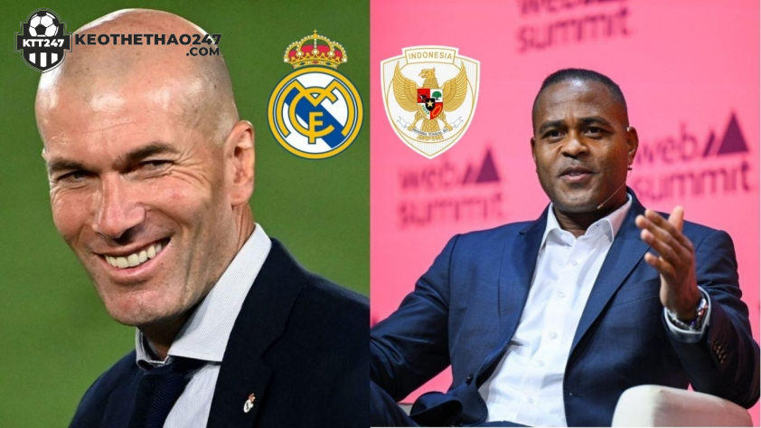 Tân HLV Kluivert được báo Indo so sánh với huyền thoại bóng đá Zinedine Zidane.