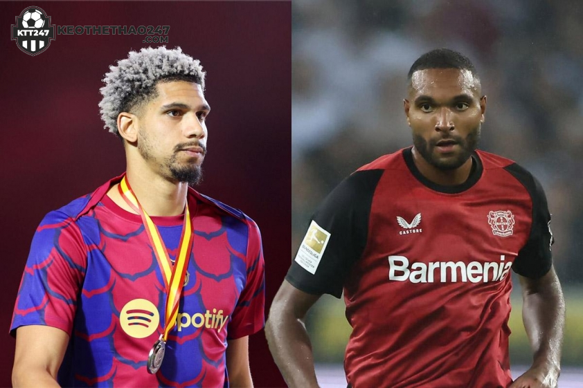 Barca đối mặt với khó khăn trong việc giữ chân Araujo và chiêu mộ Jonathan Tah.